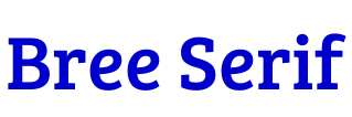Bree Serif लिपि